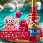 Jimoco® Syrup Pump Dispenser + Torani® Dragon Fruit Syrup, 25.4 oz - Coffee Syrup Pump & Flavoring Bundle