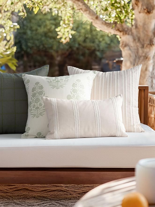 Crumbs Home Modern Farmhouse Fall Linen Indoor Outdoor Lumbar Pillow Cover Only - Image 3