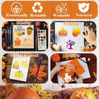 45Pieces Christmas Halloween Fall Thanksgiving Cookie Stencils Reusable Holiday DIY Baking Cake Templates Stencil for Food Dessert Craft (45 Holiday)