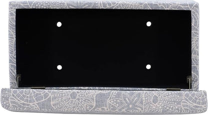 Linon Stone Upholstered Storage Stephanie Ottoman - Image 13
