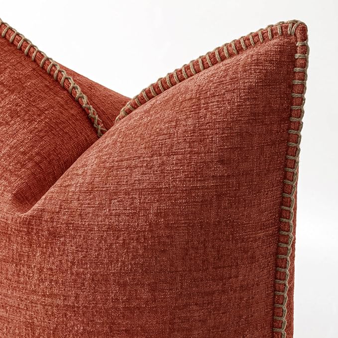 MIULEE Fall Decorative Couch Throw Pillow Covers 16x16 Inch Burnt Orange | 2 - Image 2