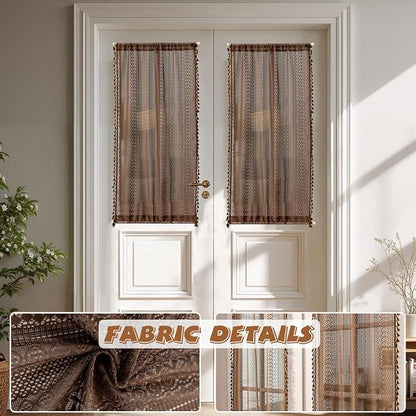 Sutuo Home Caramel Door Window Curtains - Image 5