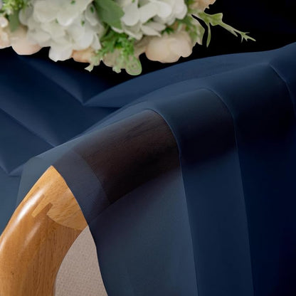 Blue Sheer Curtains, Sheer Curtains 78 inches Long 2 Panels Set, Rod Pocket - Image 5