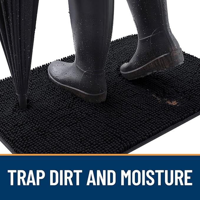 OLANLY Dog Door Mat for Muddy Paws 47x24, Super Absorbent Chenille Mud Mat | - Image 2