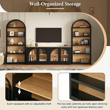 Merax Vintage Farmhouse TV Stand Set - Image 3