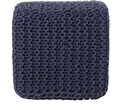 REDEARTH Square Hand Knitted Pouf - Image 4