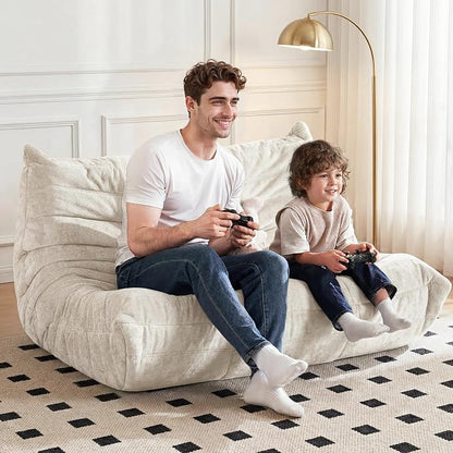 Bean Bag Chair, 2 Seater Lazy Bean Bag Sofa Memory Foam Couch, Giant Bean Bag - Image 4