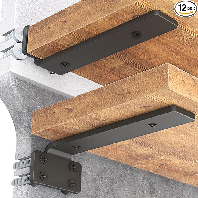 Goovilla Shelf Bracket, Heavy Duty Floating Shelf Brackets 12 inch Long by Goovilla