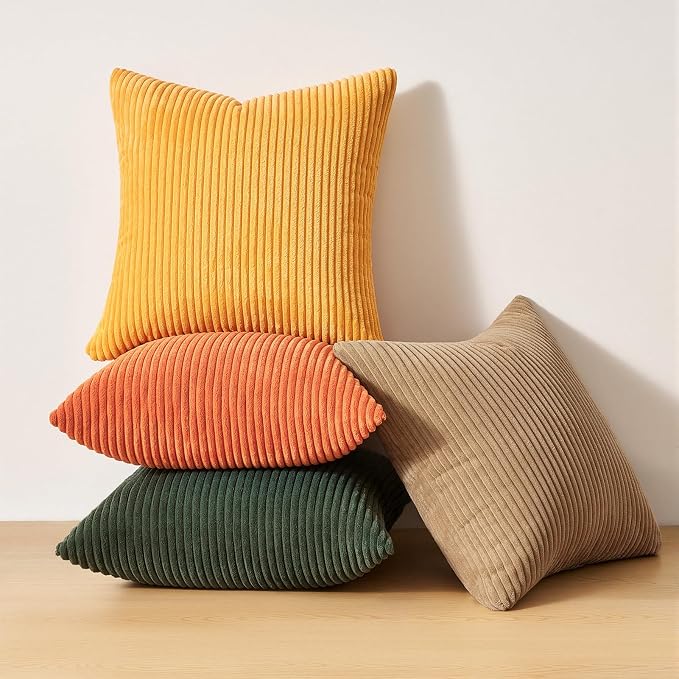 Topfinel 16x16 Inch Set of 4 Green Rust Throw Pillow Covers Boho Farmhouse - Image 7