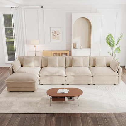 mikibama Modular Sectional Sofa, 146.5 Inch L Shaped Couch Set - Image 9