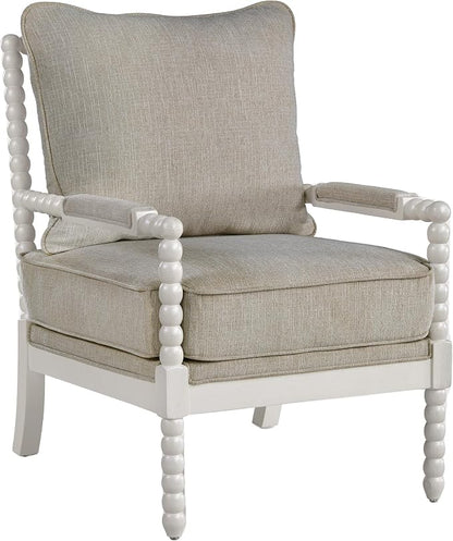 DUHOME Linen Fabric Spindle Accent Chairs Set of 2 - Image 9