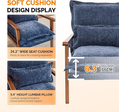 VINGLI Mid-Century Modern Cloud Accent Armchairs set of 2 - Image 7