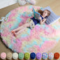 Amdrebio Rainbow Unicorn Pastel Small Round Rug 3Ft by Amdrebio