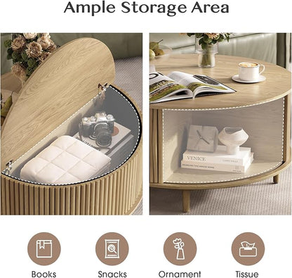 SULIVES Round Coffee Table - Image 4