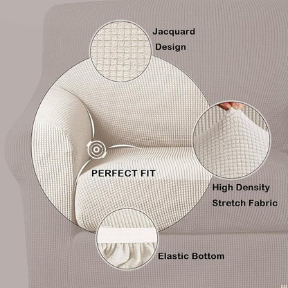 Turquoize Stretch Sofa Slipcover 2 Pieces Sofa Cover Couch Cover - Image 3