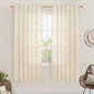 Beige Linen Curtains for Living Room 2 Panels Set, 52 x 68 Inch | 68 Inch Faux by LAMIT