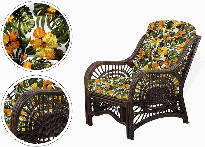 Malibu Lounge Living Accent Armchair Natural Rattan Wicker Handmade Design - Image 3