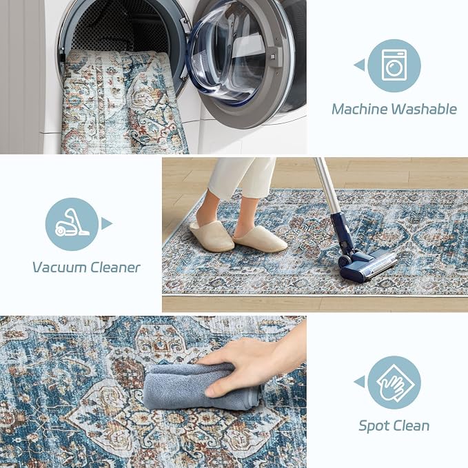 Madane Washable Runner Rugs 2x12 Long - Image 5
