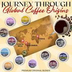 InfuSio Coffee Pods Variety Pack – 96 Count, 12 Sophisticated Medium & Dark Roast Blends, Crafted Blends Collection – Premium Single-Serve Coffee, Compatible with Keurig K-Cup 2.0 Brewers