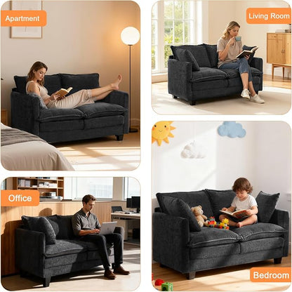 Loveseat Sofa Cloud Sofa Couch 50'', Modern Loveseats 2 Seat Couch 27" Deep Seat - Image 7