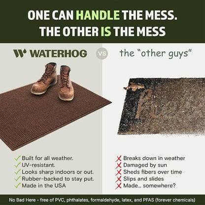WaterHog Squares Front Door Mat Indoor Outdoor Entrance, All-Weather Mats | - Image 5