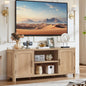 Joaxswe Farmhouse 55" Entertainment Center, Natural Oak Tv Stand by Joaxswe