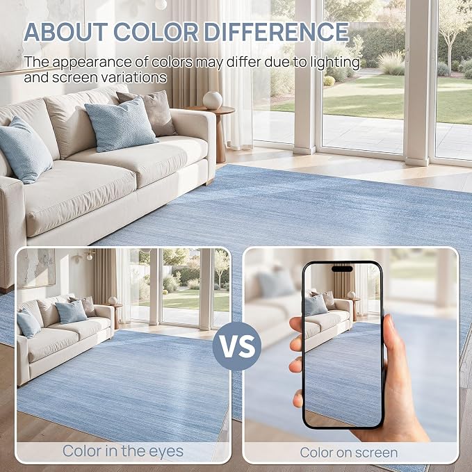 UERMEI 10x14 Washable Area Rug - Image 8