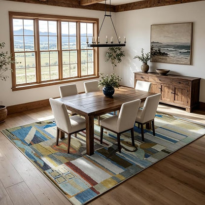 8x10 Modern Abstract Washable Area Rug - Image 7