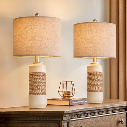 OYEARS 23.75" Bedside Table Lamps Set of 2 - Image 4
