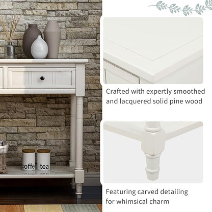 Merax Wood Sofa Table Console Table, Entryway Table Traditional Design - Image 8