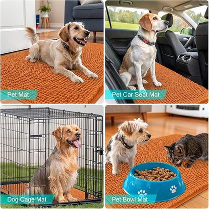 OLANLY Dog Door Mat for Muddy Paws 47x24, Super Absorbent Chenille Mud Mat | - Image 7
