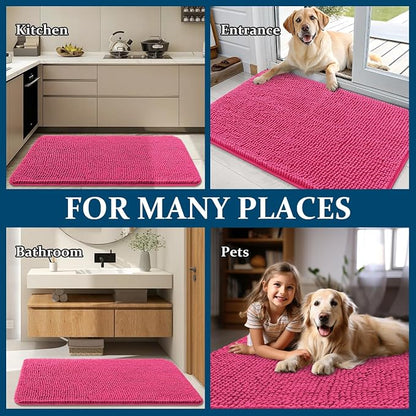 OLANLY Dog Door Mat for Muddy Paws 47x24, Super Absorbent Chenille Mud Mat | - Image 8