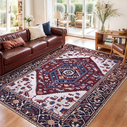 SERISSA 3x5 Washable Non Slip Boho Area Rug - Image 3