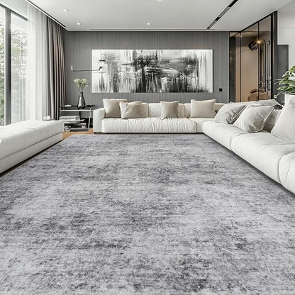 Aelenmu 8x10 Area Rugs for Living Room Bedroom Dining Room Washable Grey | Soft - Image 9