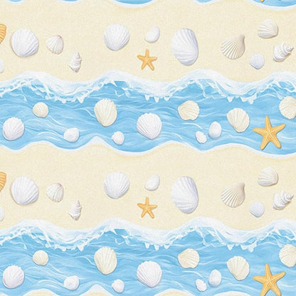HOMETITUTE Starfish and Seashell Pattern Wallpaper Peel and Stick Self Adhesive - Image 9