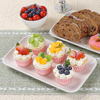 HAPPY KIT 12 Inch 2 Tier Serving Tray,Tiered Tray Stand with Freely Combinable Rack,Serving Platter for Appetizer Steak Chips Dessert, Black