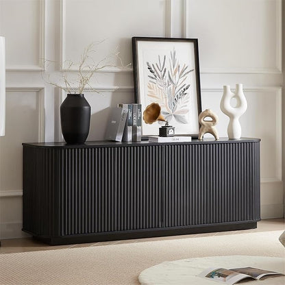 Fluted TV Stand for TVs Up to 75 Inch, Entertainment Center - Image 5
