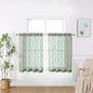 Furman Sage Green Kitchen Curtains Tiers 36 inch Length, Light Filtering Soft by OWENIE
