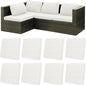 8Pcs Patio Cushion Covers, Outdoor Stretch Cushion Covers, Washable | Stretch by Unknown