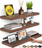 BAYKA Floating Shelves for Wall, Wall Mounted Rustic Wood Shelves for Bathroom by Bayka
