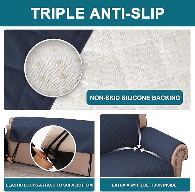 Turquoize 100% Waterproof Sofa Covers Couch Cover Sofa Cover - Image 4