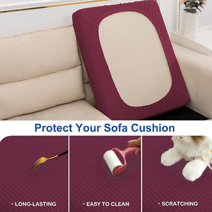 Water Resistant Sofa Cushion Slipcovers, Stretch Sofa Seat Cushion Covers - Image 6