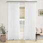 Snow White Linen Pinch Pleated Curtains 102 Inches Long 2 Panels | by Twodrapes