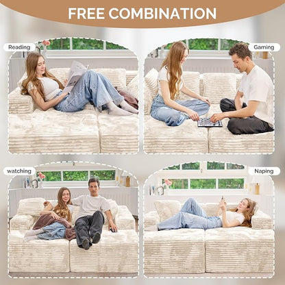 Luxanimarion 131'' U Shaped Sectional Couches - Image 7