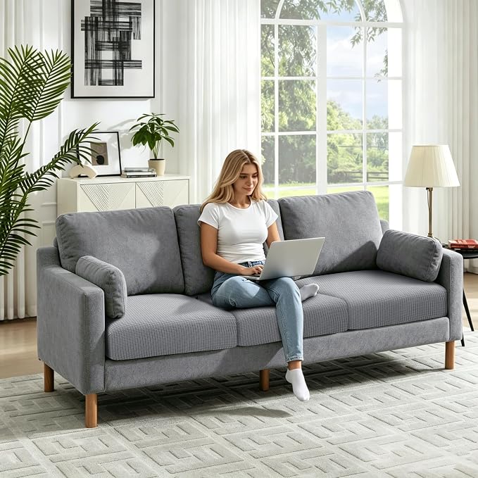 Fuloon Couch Cushion Slipcover, Super Stretch Individual Sofa Covers | 3 Pack - Image 6