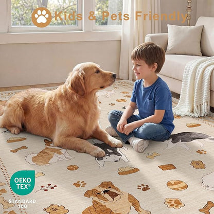 DUKINO 6x9 Washable Dog Area Rug - Image 4