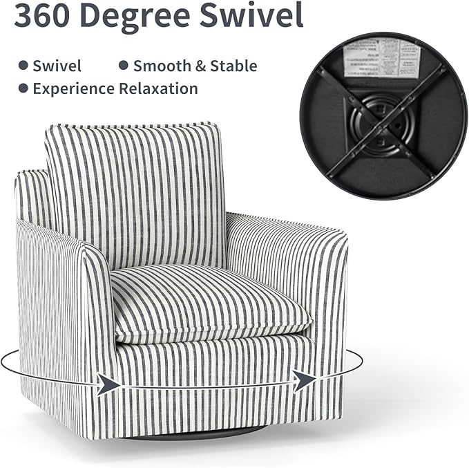 INZOY Swivel Accent Square Chair - Image 5