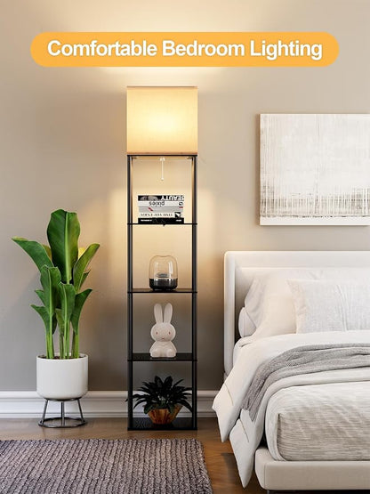 Large Floor Lamp with Shelves, 5-Tier Tall Floor lamp with - Image 7
