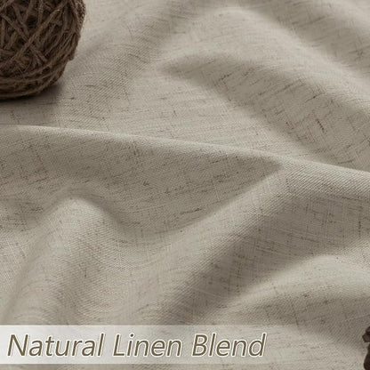 Extra Long 100% Blackout Linen Curtains - Image 3