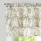 jinchan Ruffled Floral Valance Linen Shabby Chic Small Window Curtain 18 Inch by JINCHAN
